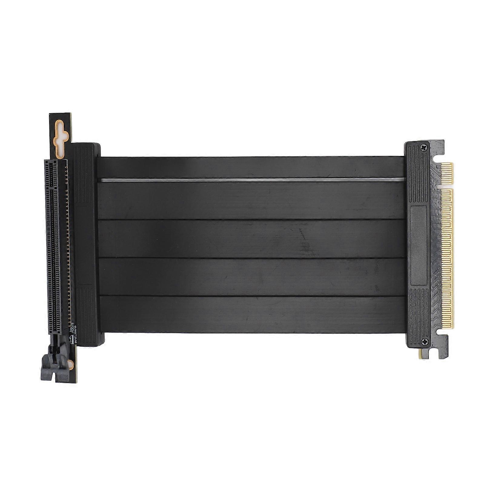 Rallonge PCIE 4.0 X16 90 degrés 26 Gbit/s 5,9 pouces, câble d'extension GPU plaqué or blindé pour RTX3090 RTX3080ti RTX3080