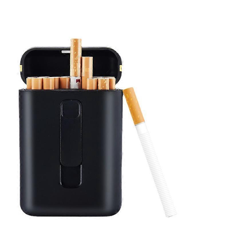 Portable Case For 20 Cigarettes With Usb Rechargeable Lightergreen