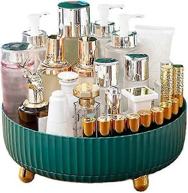 Lazy Susan Turntable Organizer For Cabinet, Makeup Perfume Organizer, Plastic Rotating Turntray Container Bins