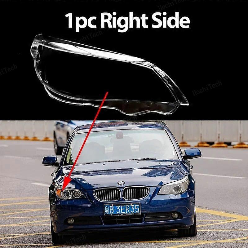 PERDE Headlight Set Chrome Clear Lens Left Right Pair For 2004–2007 BMW 5 Series