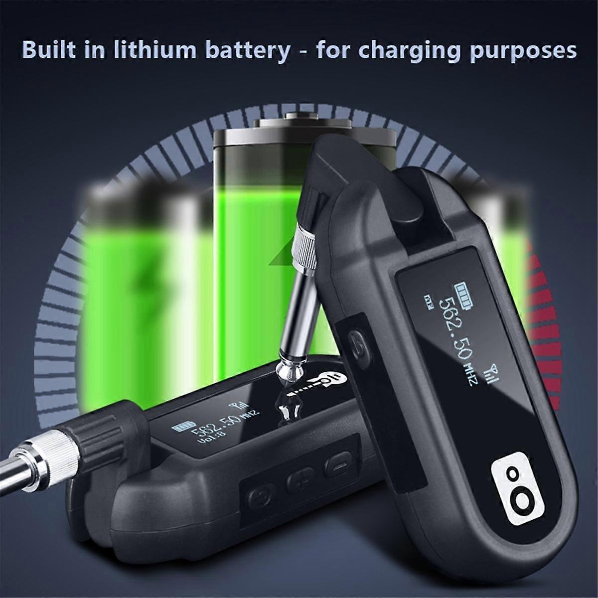 M02 UHF bezdrôtový systémový vysielač a prijímač pre gitaru, husle, basu, basu, elektrický klavír, klávesnicu, nástroj, elektrický bubon