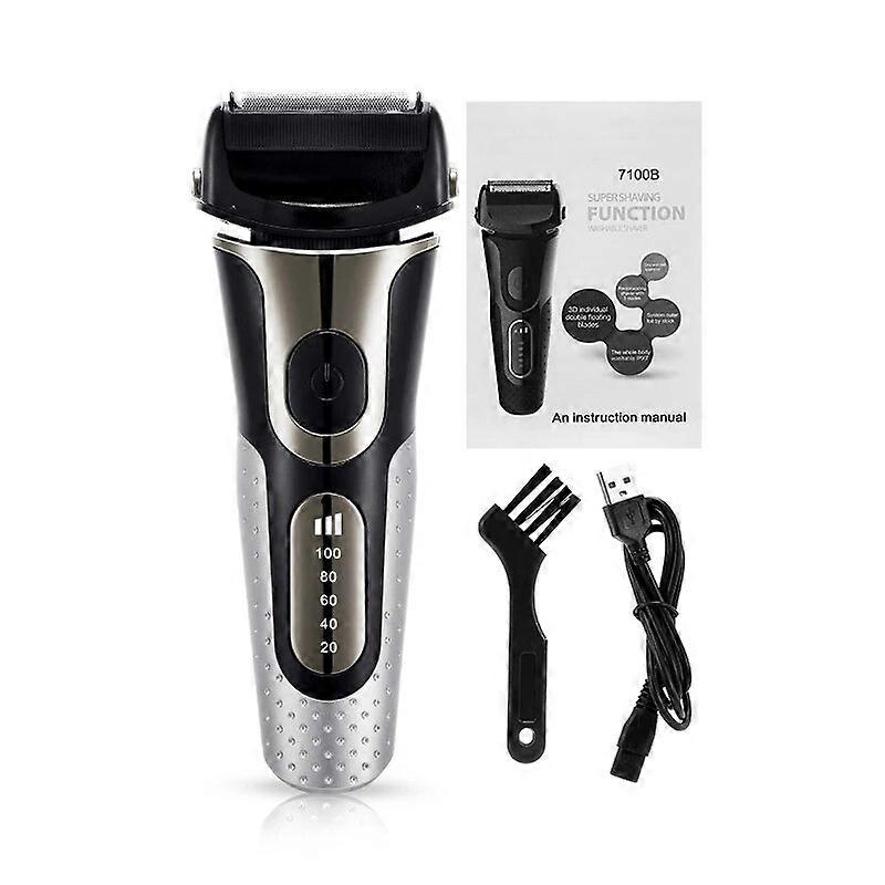 Waterproof Professional Electric Shaver Rechargeable Beard Electric Razor For Men Face Shaving Machine Male Foil Cleaning Shaver