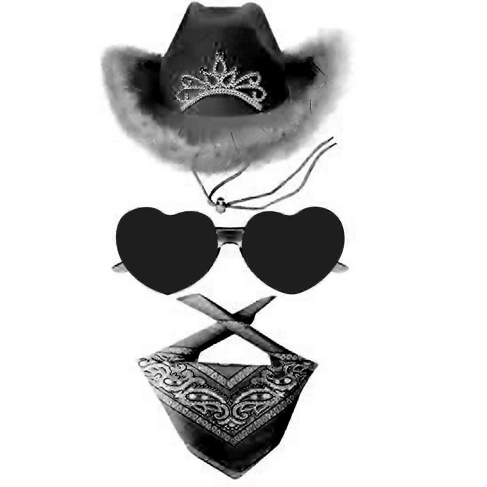 Cowboy Hat Western Cowboy Hat Feather Solid Colour Felt Hat