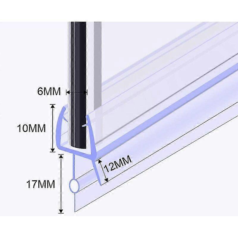 Aleko douchedeurafdichting 100cm 2 stuks voor 4-6 mm glas, opvouwbare