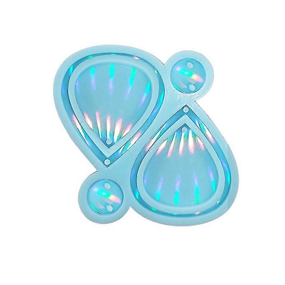 Holographic Light And Shadow Epoxy Resin Silicone Mold Diy Holographic Earring Pendant Epoxy Resin