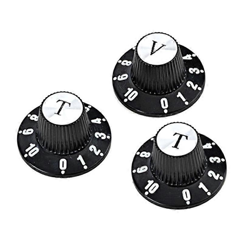3Pcs Electric Guitar Top Hat Knobs Speed Volume Tone Effect Pedal Control Knobs