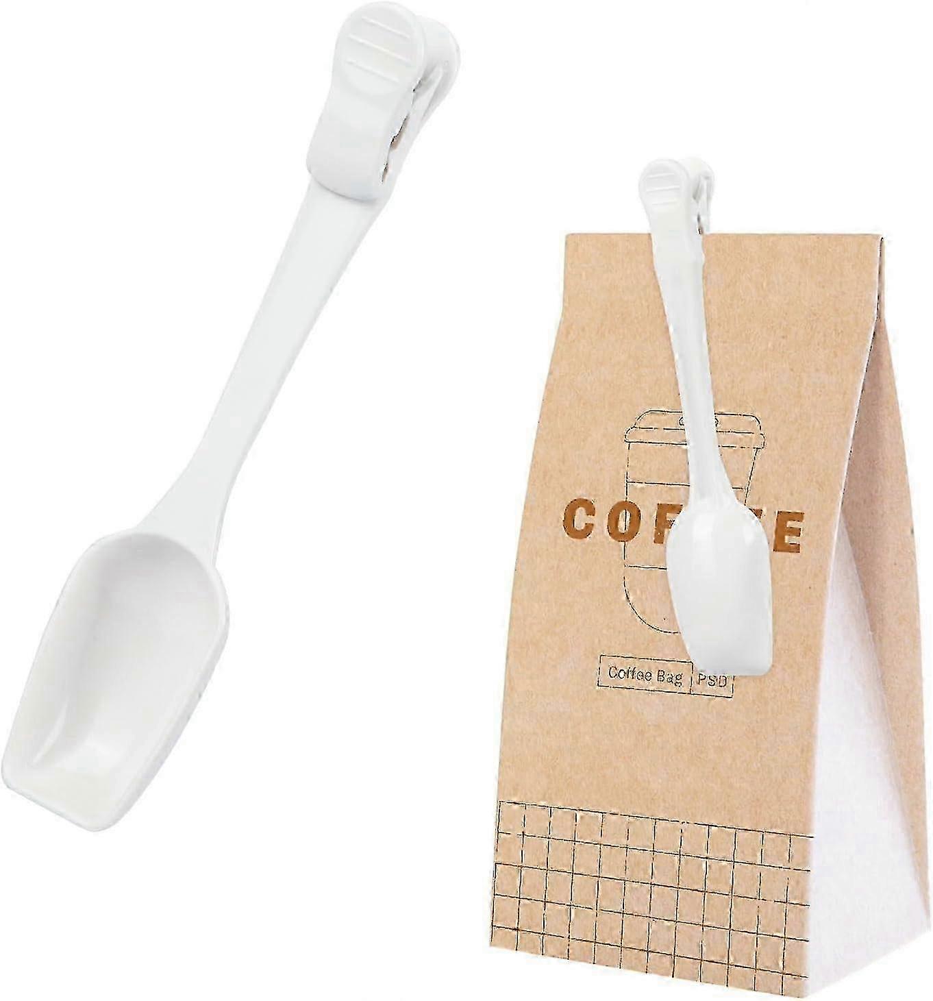 Coffee Scoop with Bag Clip,Spoon with Sealed Clamps Multi Function Coffee Measuring Spoon