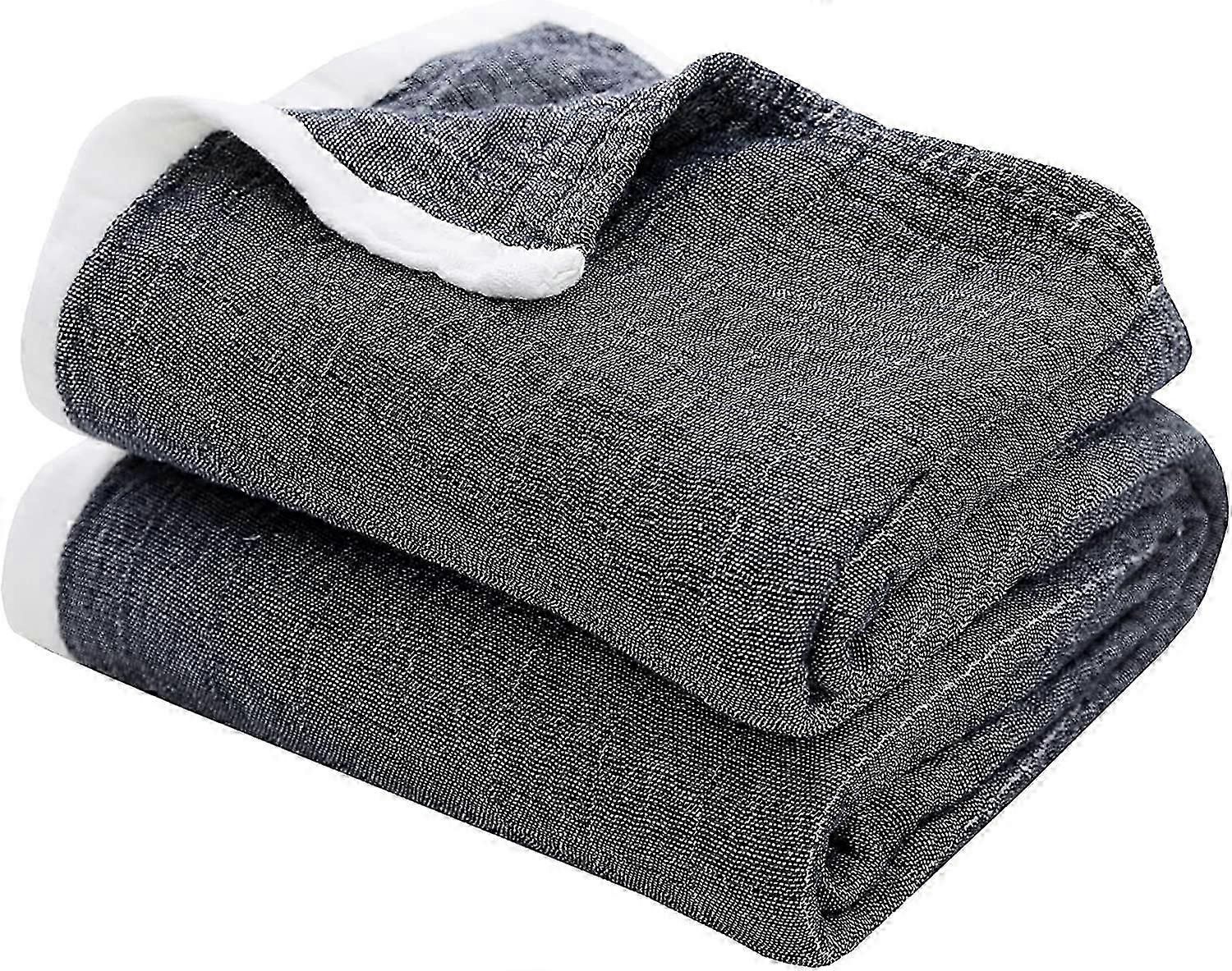 130x150cm 4-Layer Soft Cuddly Muslin Blanket Warm Sofa Throw Cover