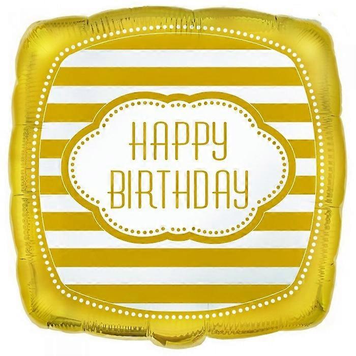 Unique Party Square Happy Birthday Foil Balloon