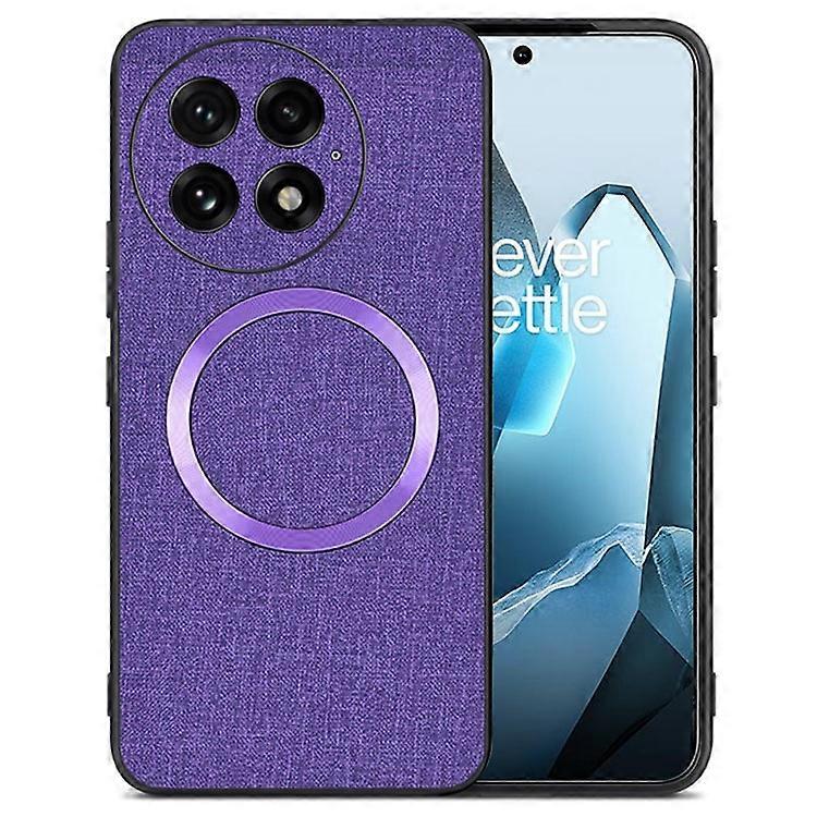 Compatible For OnePlus 13 Case Drop-Proof TPU+Cloth Back Phone Cover Compatible with MagSafe