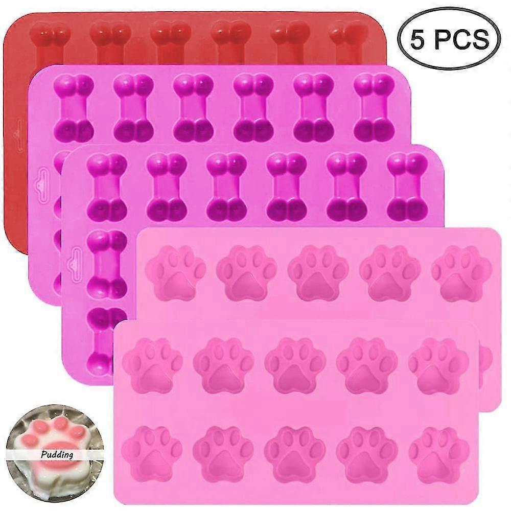 Versatile Silicone Baking Molds For Chocolate, Gummies, Ice Cubes, And More - Set Of 5,7393