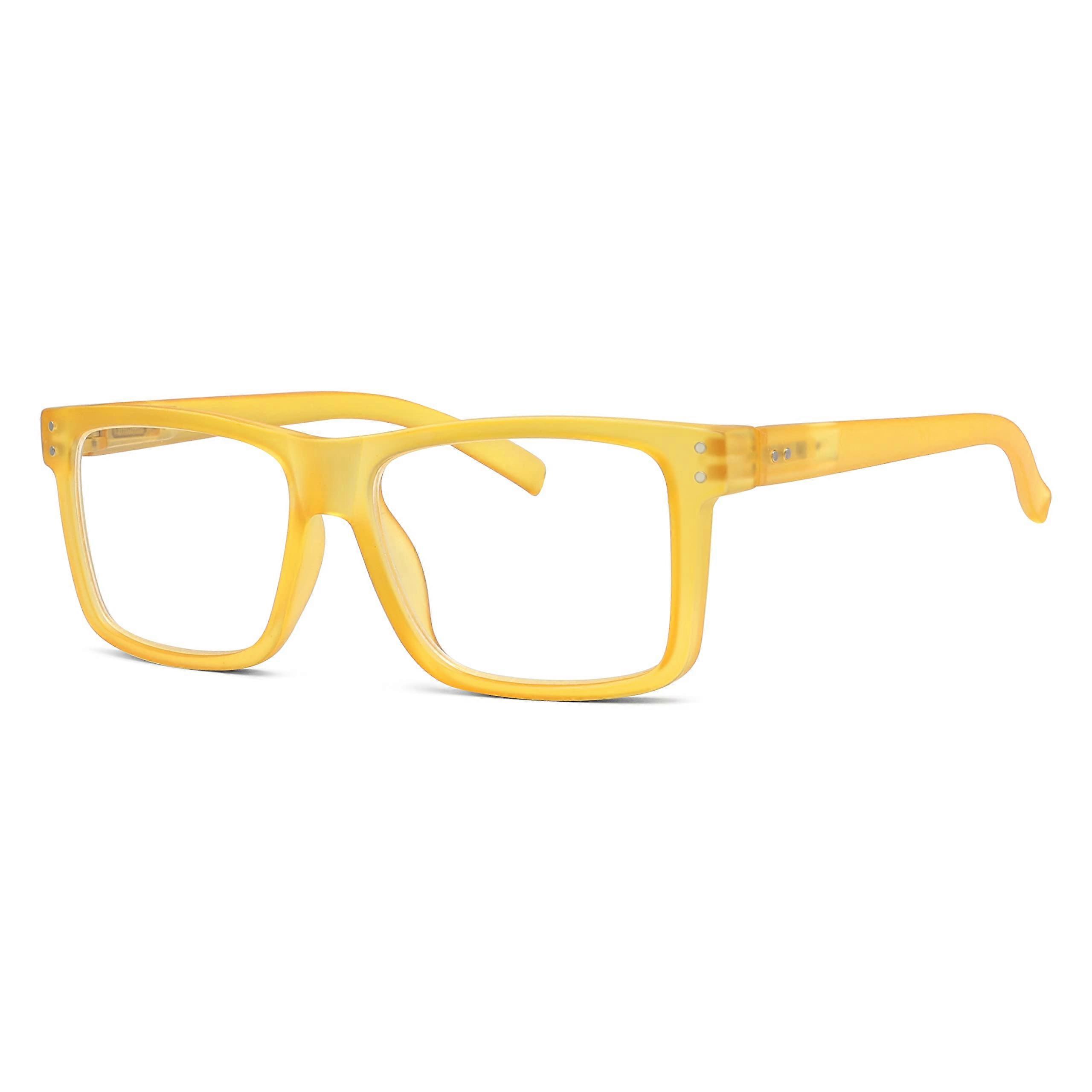 Oversized Square Design Large Frame Reading Glasses for Men, Unisex, Lightweight Plastic, Anti-Reflective Lens
