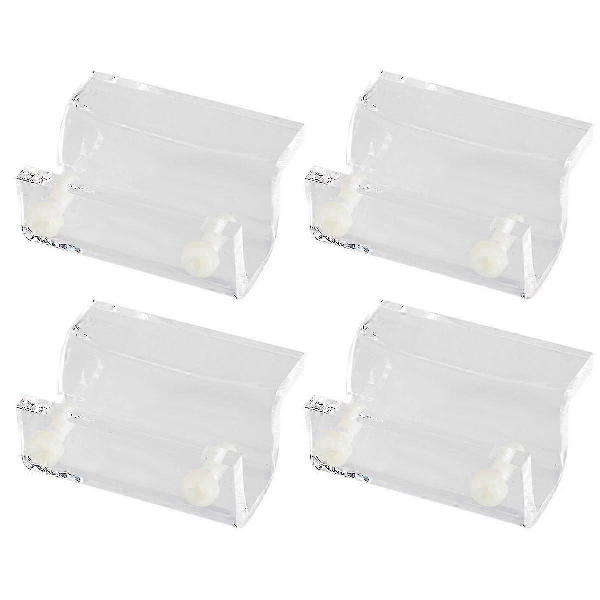4pcs Fish Tank Cover Holder Fixed Tool Acrylic Support Bracket Practical Aquarium Rack (White)