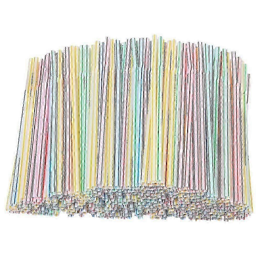200pcs Plastic Drinking Disposable Straws 8 Inches