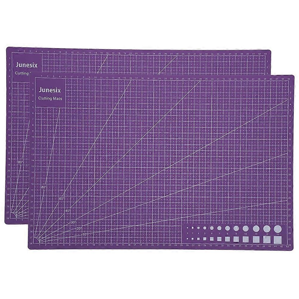 2Pcs Cutting Mat Board Manual Model Rubber Stamp Engraving Art SelfHealing Craft Film A3
