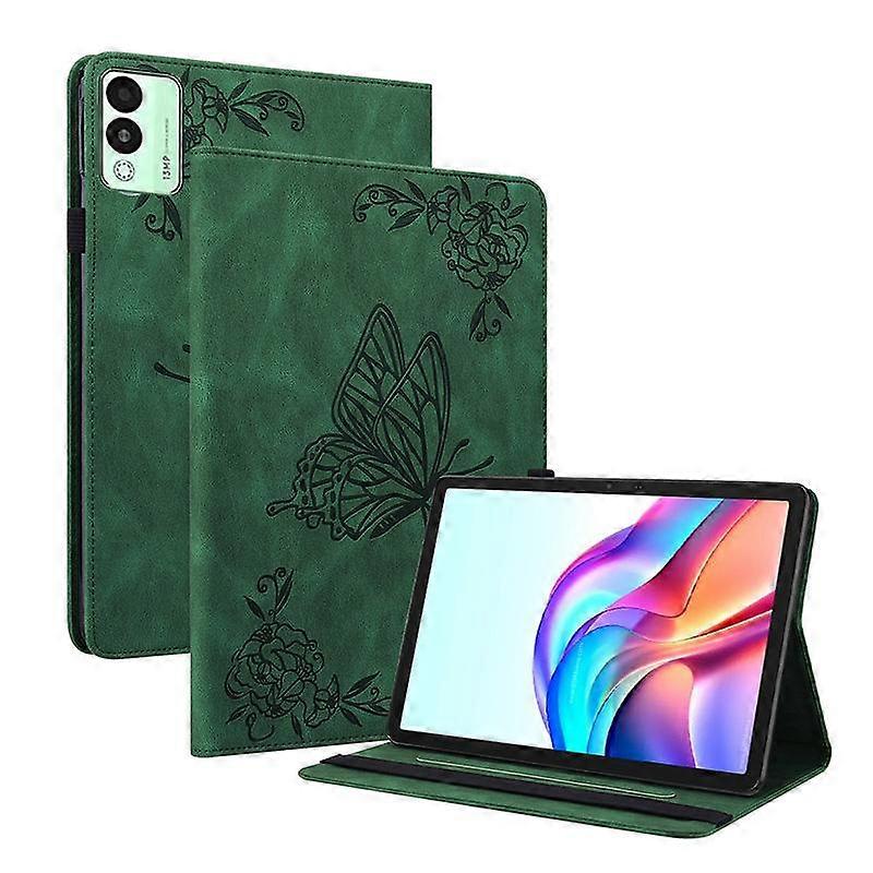 Butterfly Flower Embossed Leather Tablet Case