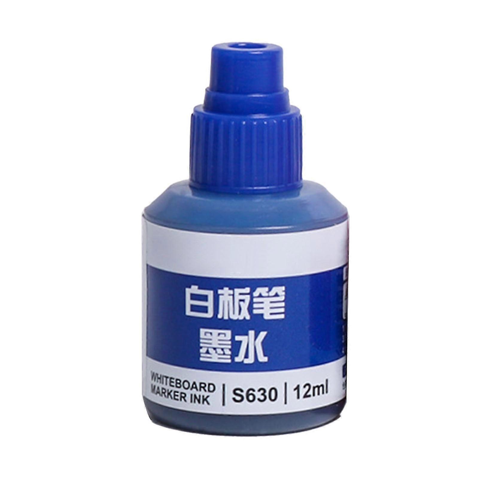 12ml Whiteboard Pen Refill Ink Durable Long Lasting Whiteboard Marker Ink for Home School Pure Blue