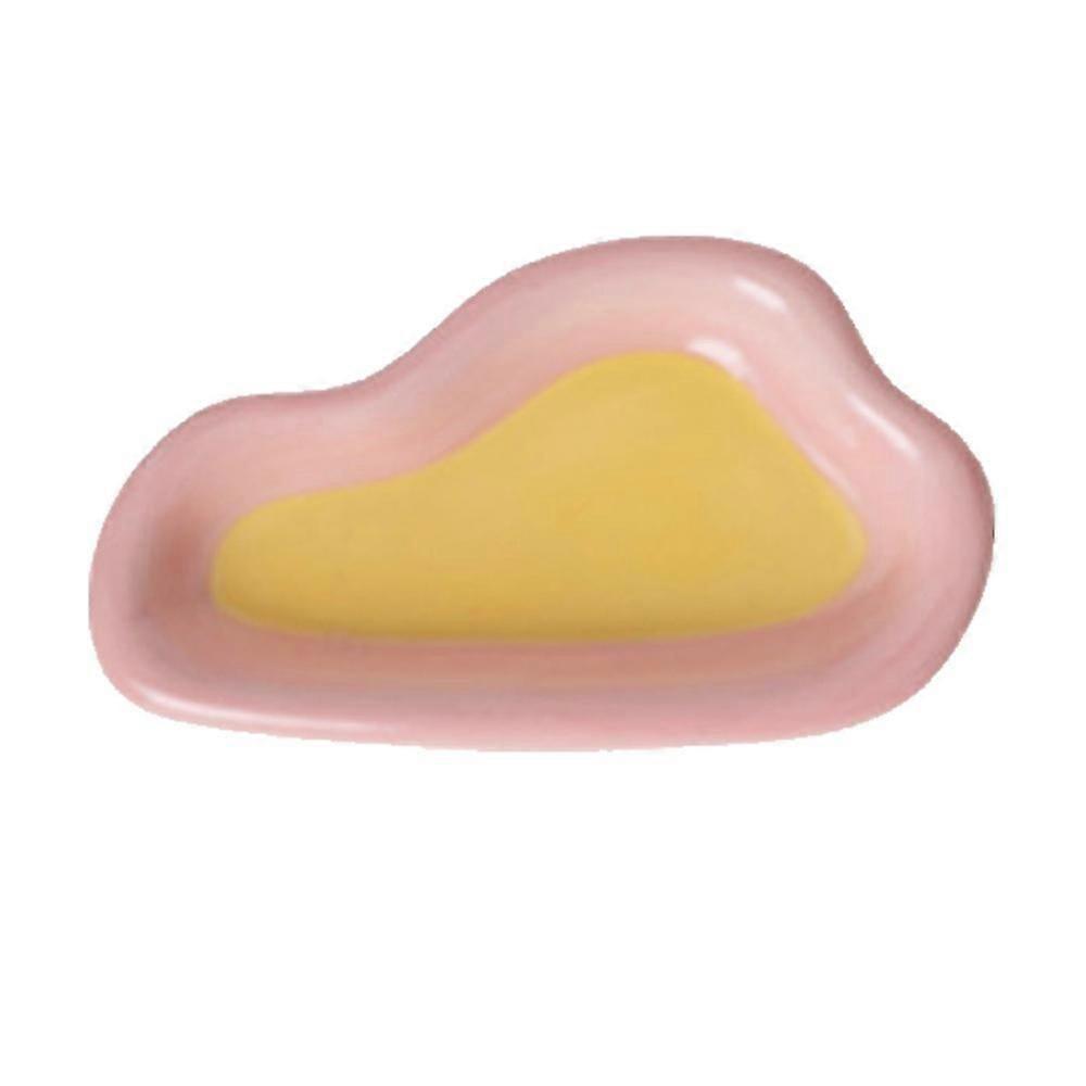 Cloud Shape Ceramic Pet BowlFood Water Bowl ShallowDish For Pets