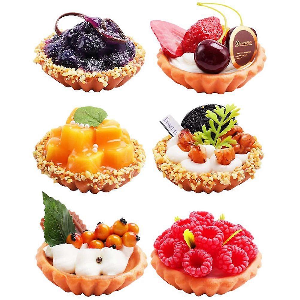 6pcs Fake Cake Models Bakery Shop Display Cake Models Compact Photography Props