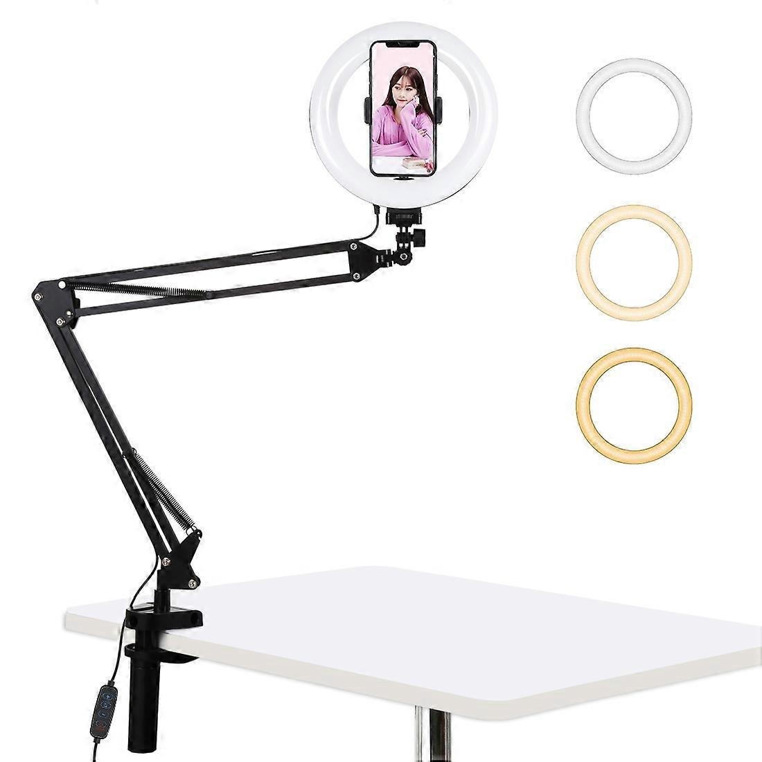 PULUZ 7.9 inch 20cm Ring Curved Light + Desktop Arm Stand
