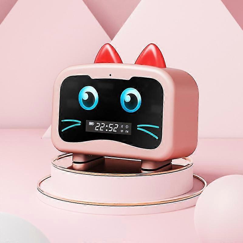 Cute Digital Alarm Clock Speaker (White)