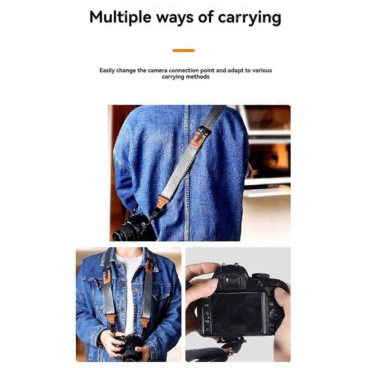 Camera Shoulder Neck Strap 140cm Adjustable Sling Camera Strap for DSLR Camera Dark Blue