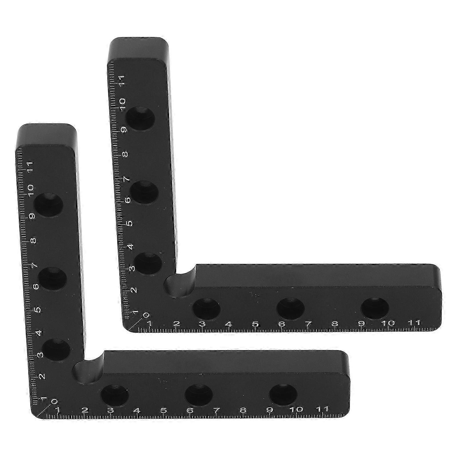 2Pcs Positioning Square 120mm 90 Degree Clamp Metric Scale Tool Set Kit for Woodworking
