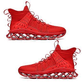 Chaussures de course rouges antidérapantes pour hommes, baskets de sport, de tennis, de marche, de style hip-hop