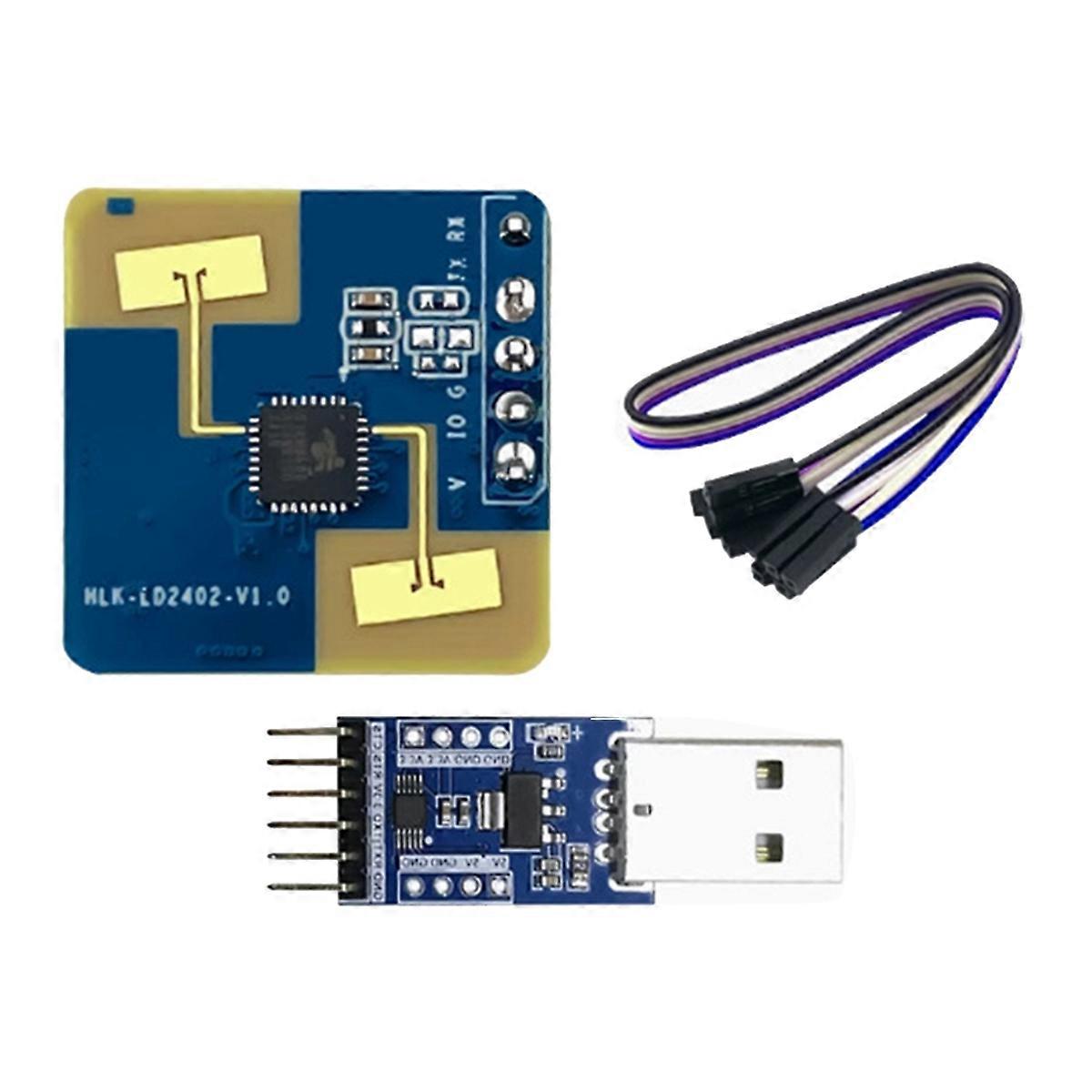 LD2402 24G Static Human Body Presence Detection 7m AIoT Millimeter Wave Sensor Radar Module GPIO and UART Interfaces