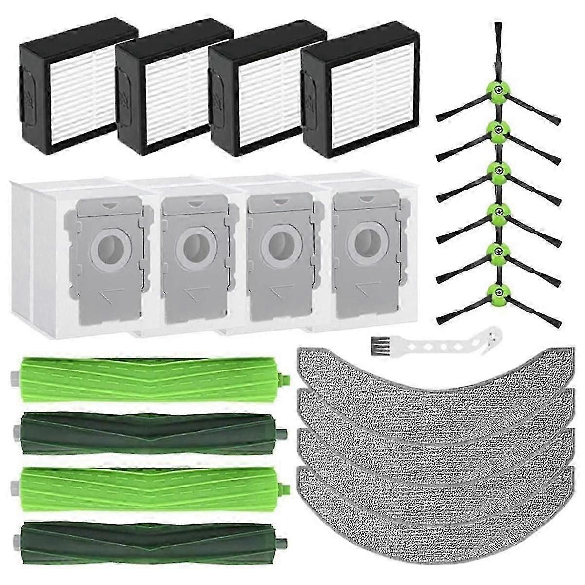 Combo J9 + & Combo J7 + / Plus Robot Elektrikli Süpürge Parçaları için Ana Yan Fırçalar Filtreler Paspas Pedleri Toz B