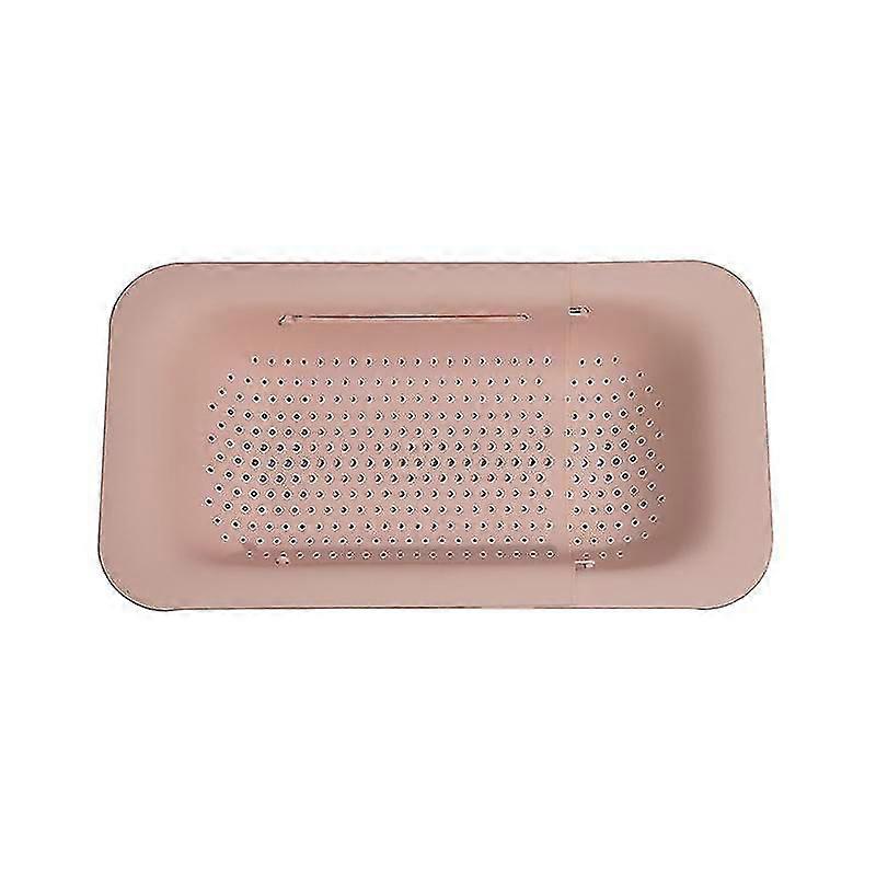 Plastic Retractable Dish Drain Rack Space Saving Extendable Strainer Drain Basket