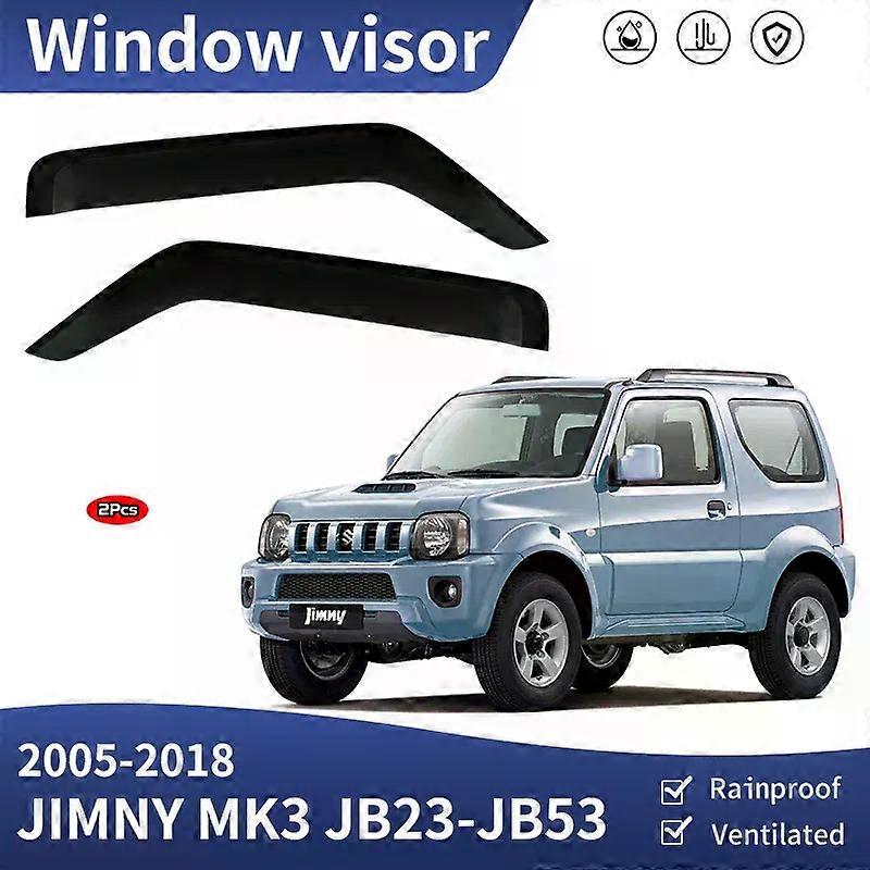 Applies to For Suzuki JIMMY JB23-JB53 2005-2018 Window Visor Vent Shades Ventvisor Wind Deflectors Visors Rain Guard Shades Visor