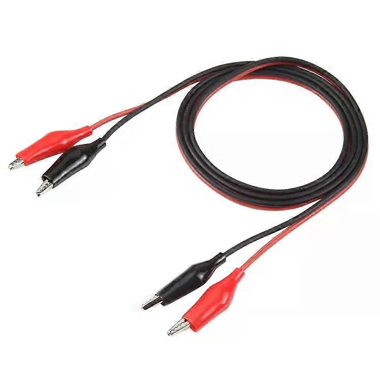 Dual Alligator Clip Test Lead Probe Cable-1m Length,