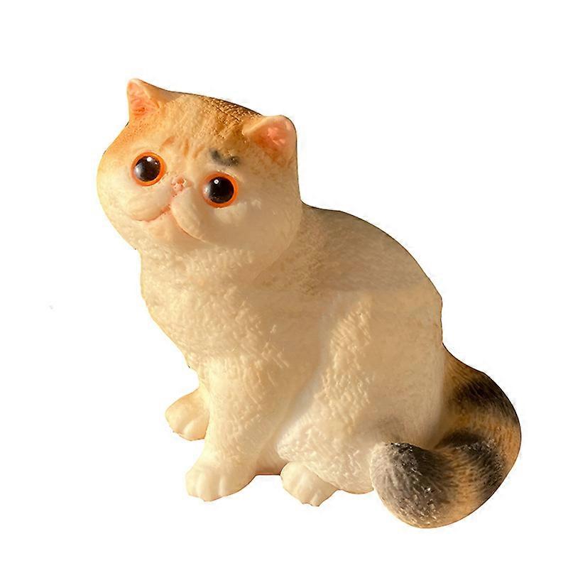 Cute Cartoon Simulated Cat Kneading Relaxing Toy Static Animal Model Stress Relieving Toy Desktop Decoration Ornament