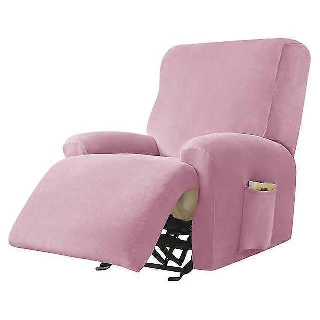 Stretch Velvet Recliner Sofa Cover Living Room Elastic Warm Soft Home Decor Single Sofa Covers With Pocket Furniture Protectors