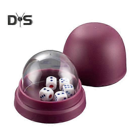 1/10 Sets Dice Cup with Clear Cover Base Dot Dice Manual Shaker Cup Adults Family Night Bar Party Gambling Drinking Board Game Casino Equipment