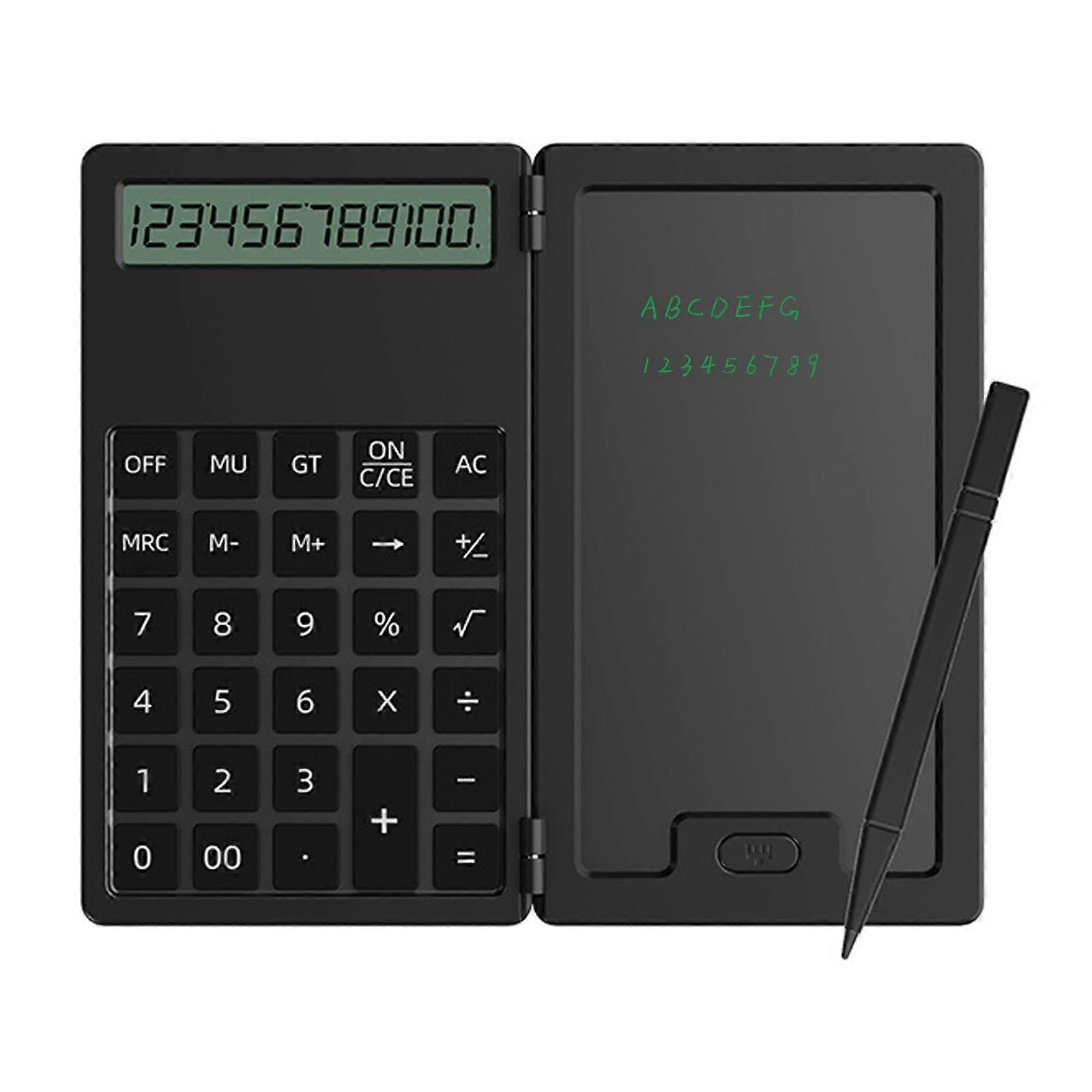 Scientific Calculators for Students, Large Screen Math Calculator with Notepad for Middle High School& College, Writing Board with Stylus (Black)
