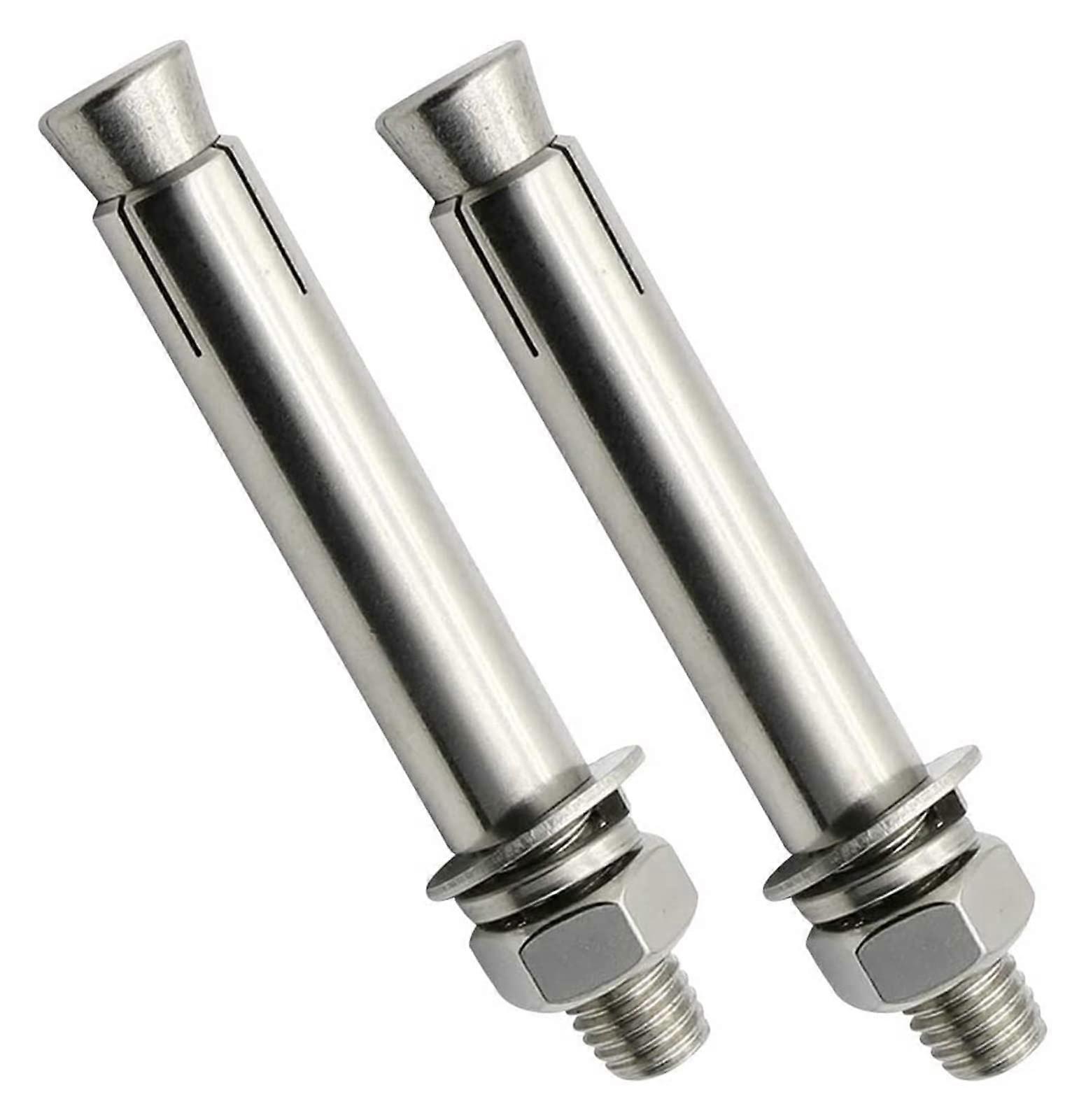 nut Expansion Sleeve,Screw DIY Hardware 2 Pieces Expansion Screw Bolts M16 Stainless Steel