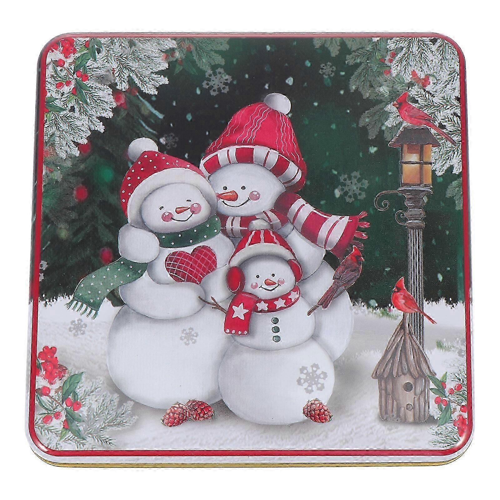 1Pc Xmas Candy Box Decorative Candy Case Candy Container Gift Iron Box