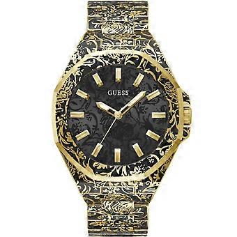 Guess watches gents roar Men's Analog Quartz watch with gold-plated stainless steel bracelet GW0700G1