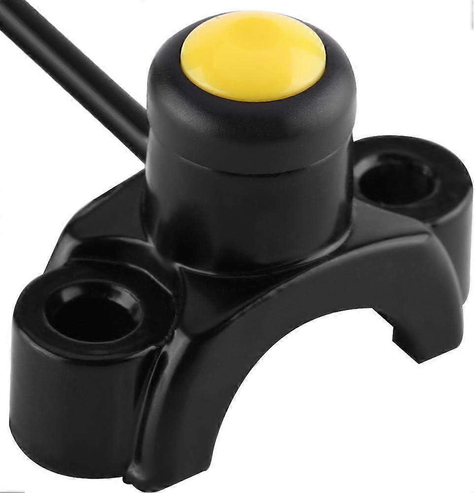 Motorcycle Handlebar Switch Push Button, Motorcycle Starter Button, 22mm Universal Engine Push Start Button Switch On/Off Ignition for Pit Dirt Bike A