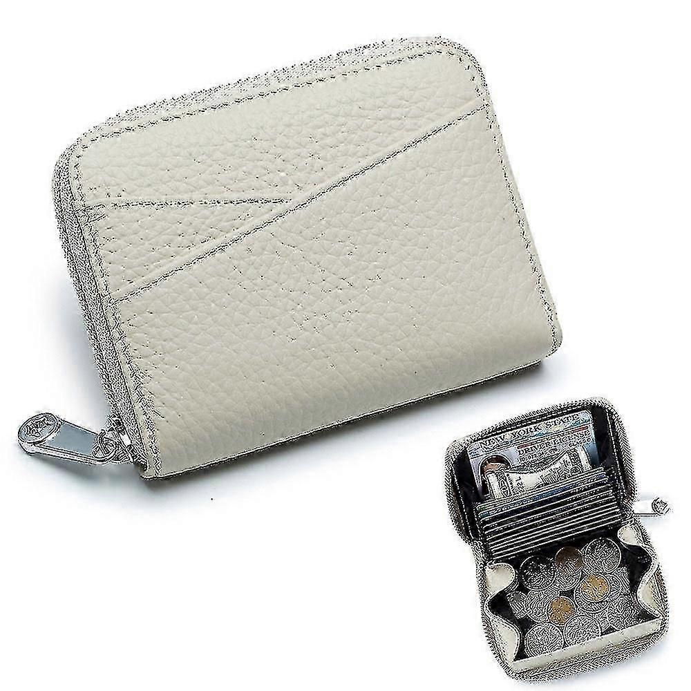 Blocking Leather Zipper Card Wallet Credit Card Case Holder