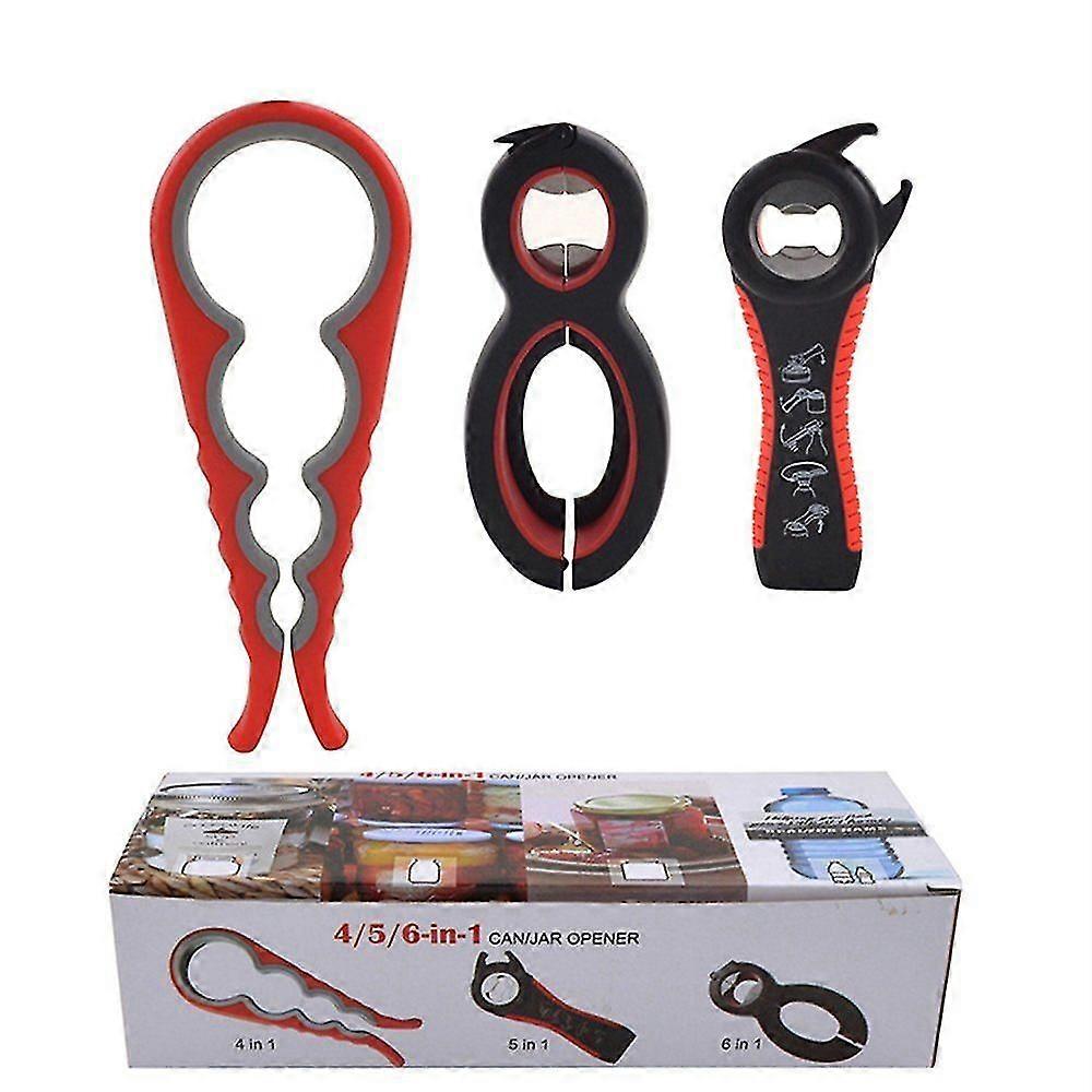 Bottle Opener "can Opener,lid Opener With Non-slip Handle" (3 Pcs)