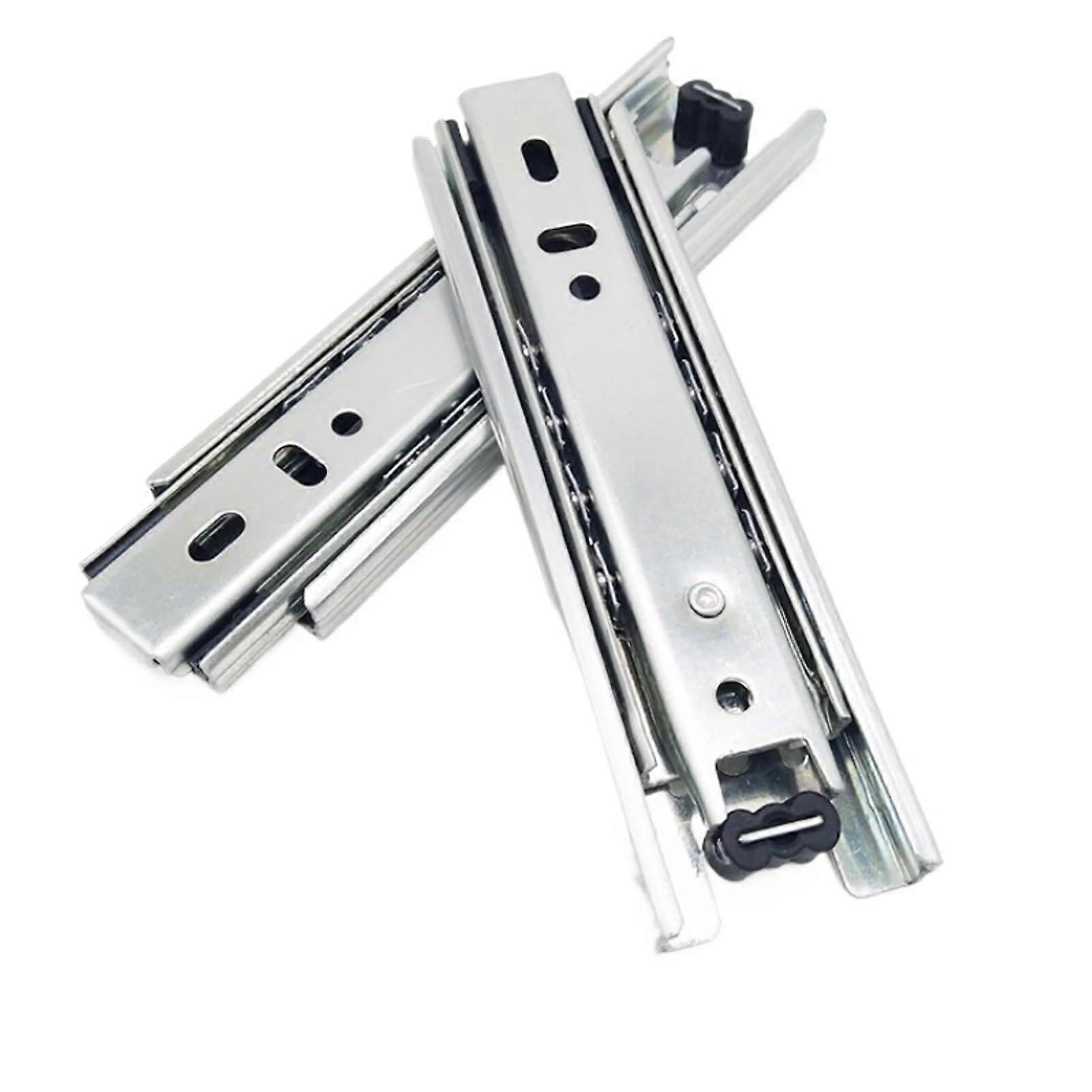 Thickened Three-Section Mute Drawer Slide Rail Track 4 Inch 6 Inch 8 Inch 12 Inch Small Black Heavy Duty Rails