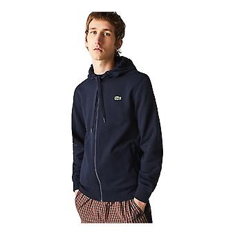 Lacoste Men's Sport Lightweight Bi-material SH1551 423 Hoodie Navy Blue UK 5