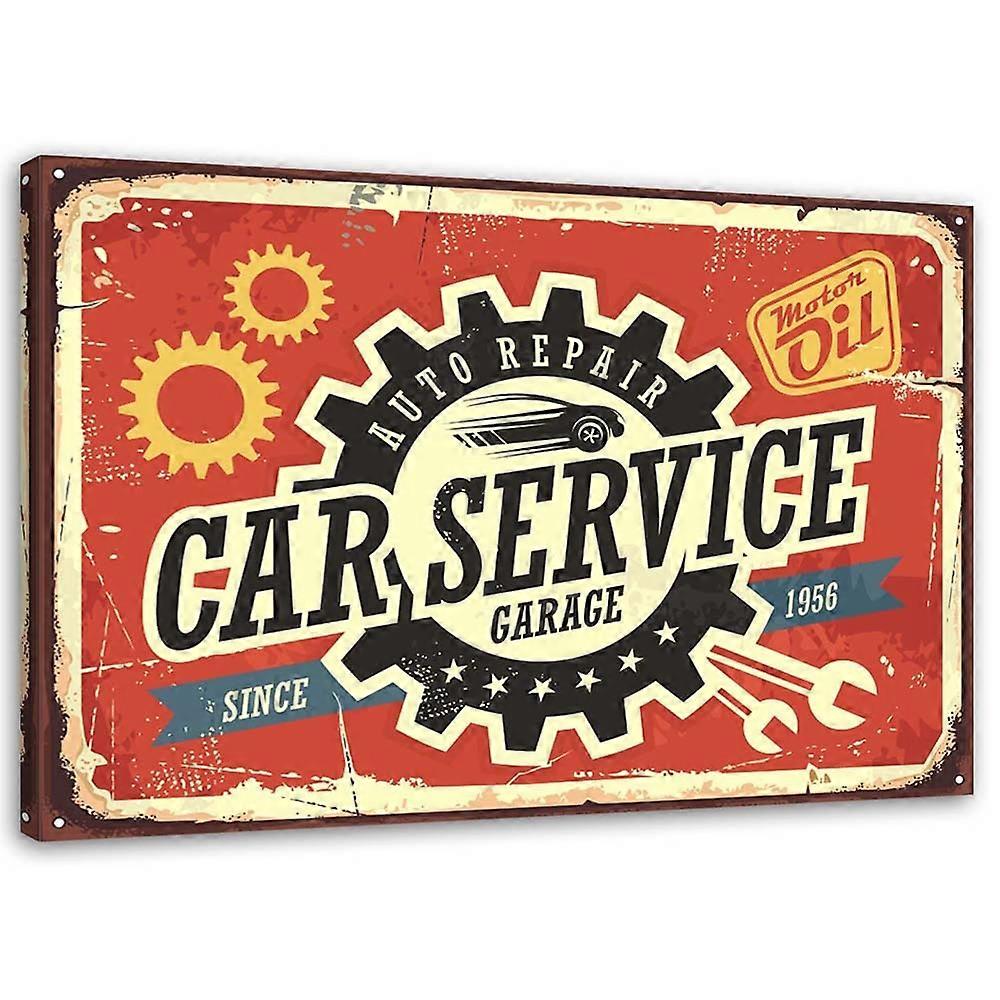 Fotobehang, Retro automonteur - 60x40