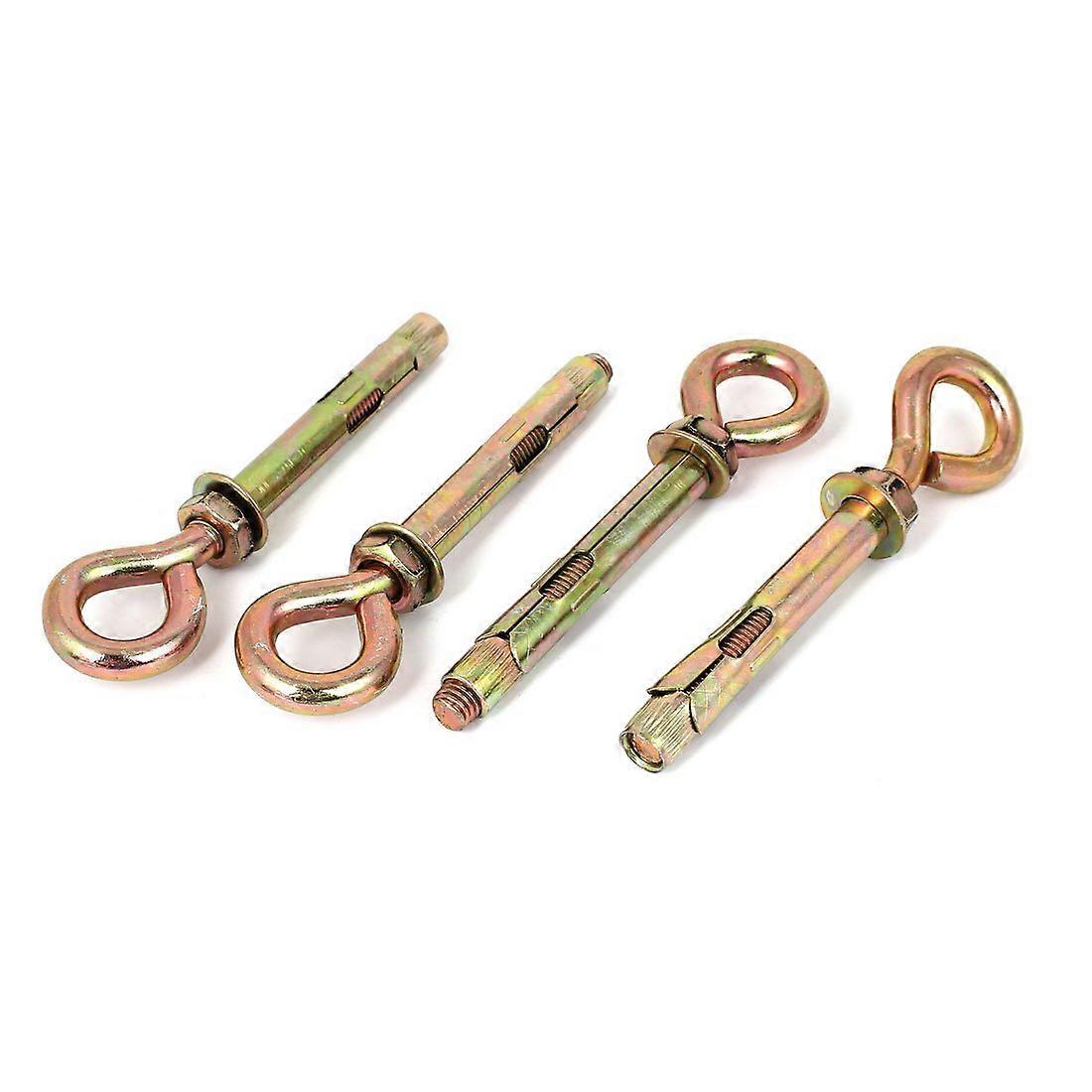 IIVVERR Wall Concrete Brick Expansion Screws Closed Hook Bolts 12mm Dia Sleeve 4 Pcs