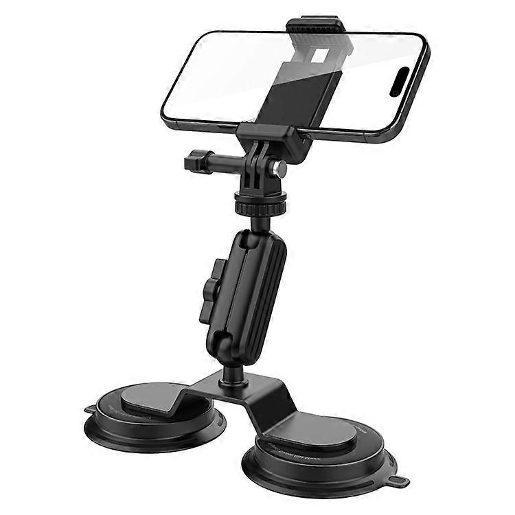 K03-2 Compatible pour support de caméra d’action Insta360 / GoPro Support de caméra rotatif à double ventouse magnétique