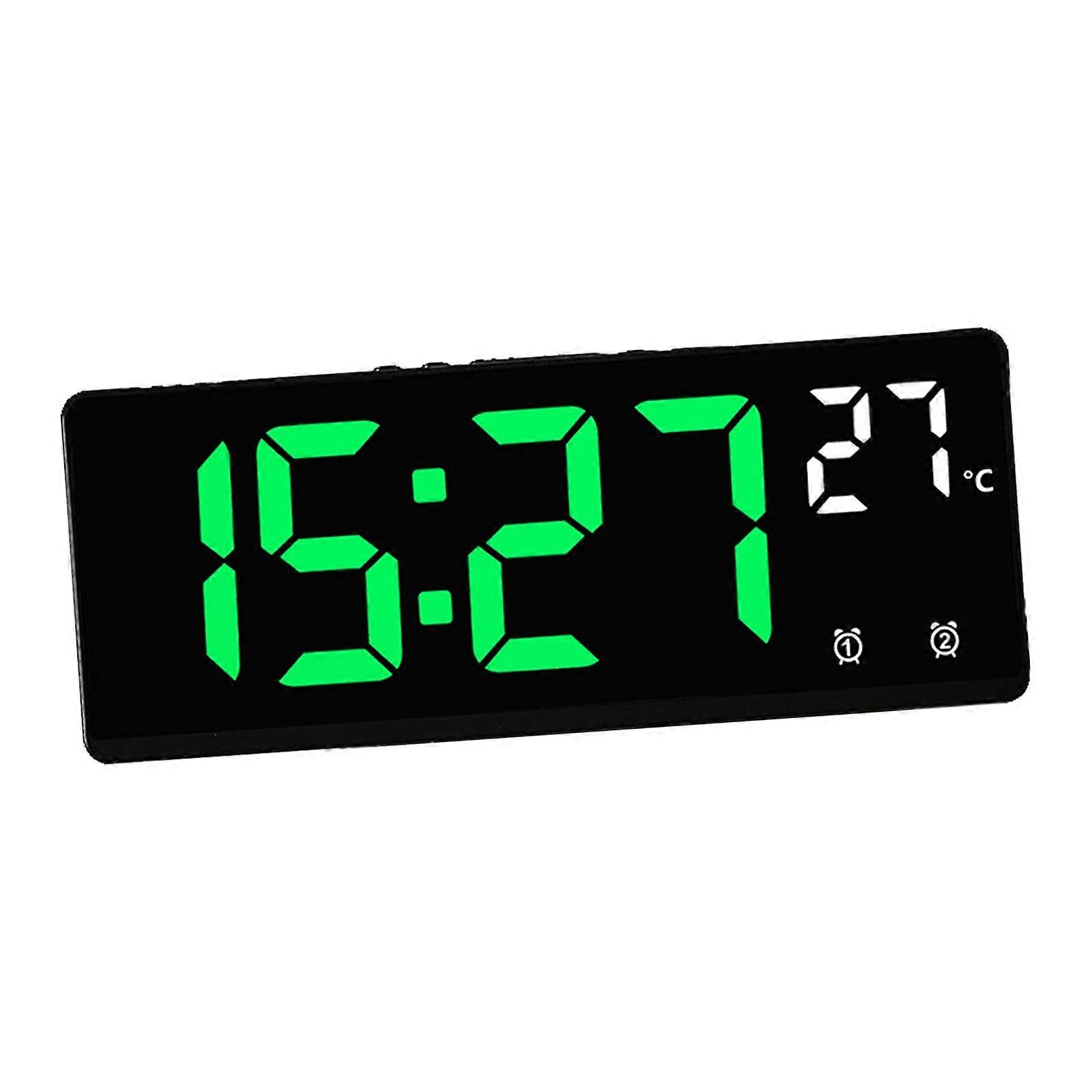 Multi Functional Digital Alarm Clock Modern with Temperature Date for Indoor