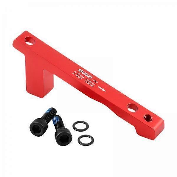 4 Disc Brake Adapter with Bolts and Washers for Road Red